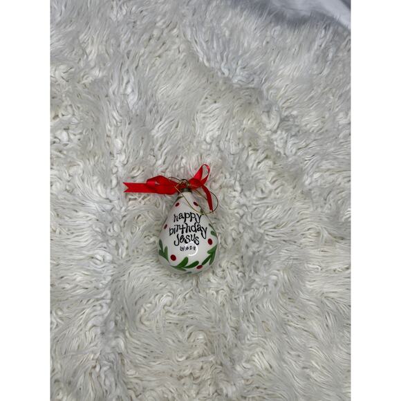 2 Pc Happy Birthday Jesus Carla Grogan Signed Hand Painted Ornament
Luke 2:11 - Picture 3 of 7